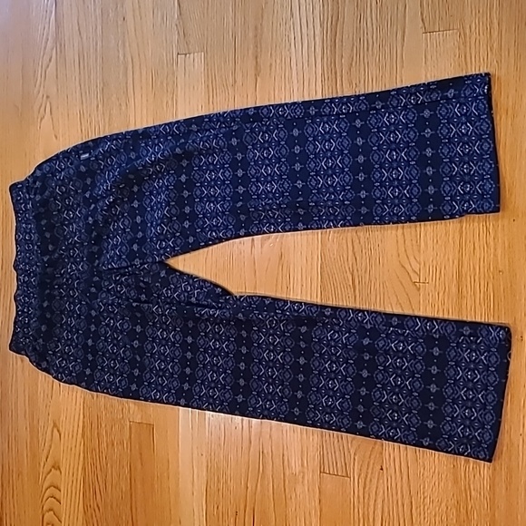 Eddie Bauer Navy Fair Isle Fleece Pajama Pants - Picture 2 of 4